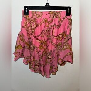 TRUTH NYC Ruffle Chain
Print Mini Skirt small